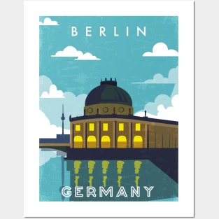 Berlin, Germany. Retro travel poster Posters and Art